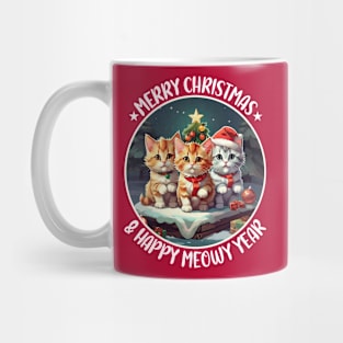 Meowy Christmas, Happy New Year, Merry Catmas, Cute Kittens, Funny Christmas Cats Mug